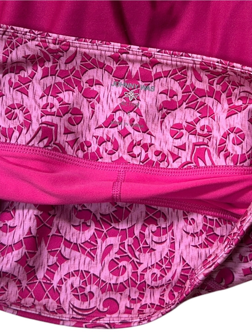 Johnny Was Bee Active Floral Tennis Golf Pickleball Skort Fuchsia Pink, Small - Picture 8 of 10